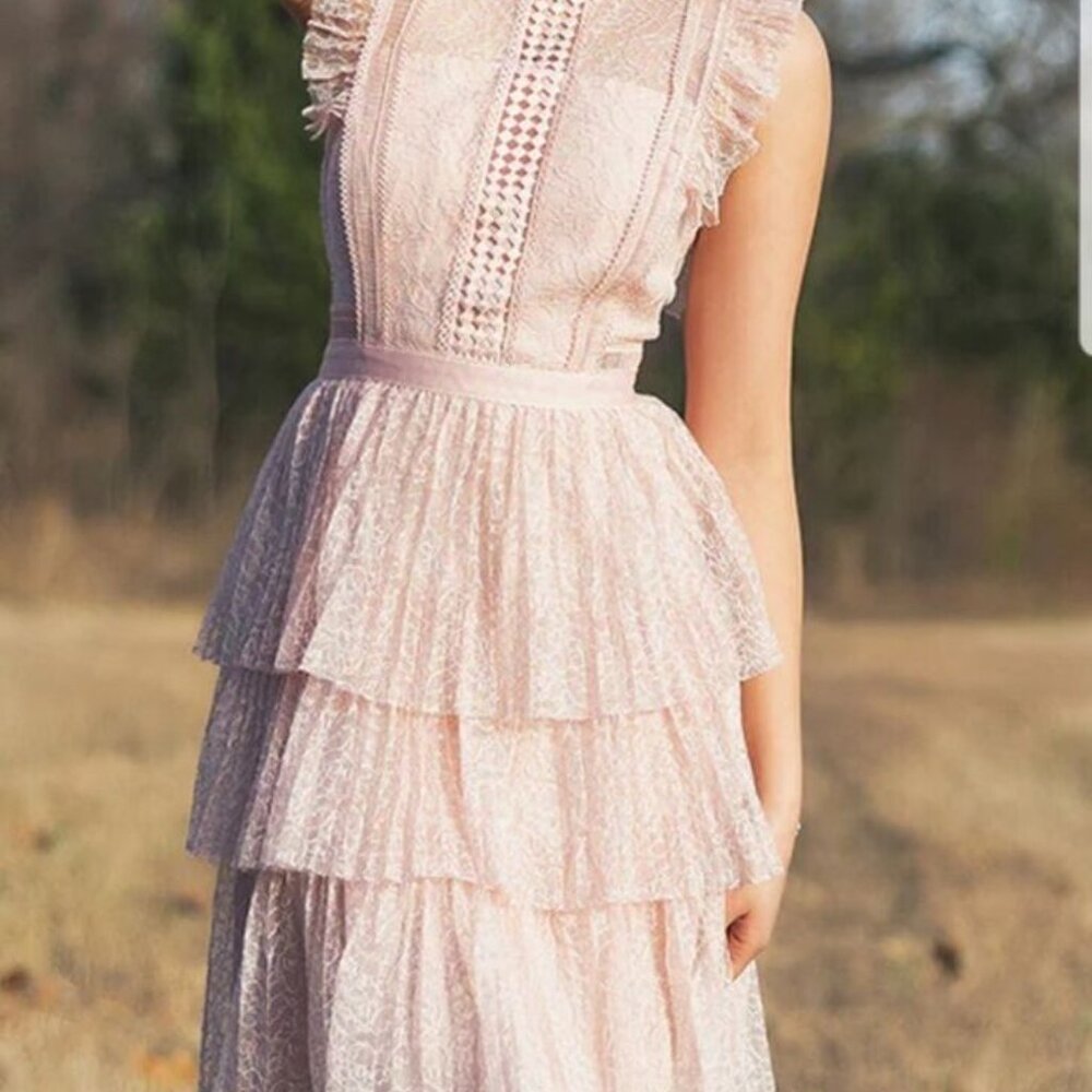 Heartloom Pink Midi Dress – Size Small – NWOT – Feminine & Flowy